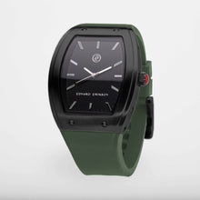 Exclusive and minimalistic black watch Edvard Erikson watch E2 Black Night Olive Green Edvard Erikson Watches is a Swedish watch brand made of Stainless steal 316L. Our E2 Watch is an elegant and luxury square shape watch for all occasions. Discover the complete collections of Edvard Erikson watches online.